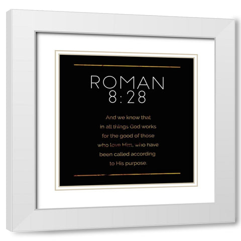 New Roman Gold Reverse White Modern Wood Framed Art Print with Double Matting by Villa, Milli