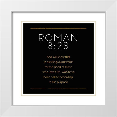 New Roman Gold Reverse White Modern Wood Framed Art Print with Double Matting by Villa, Milli