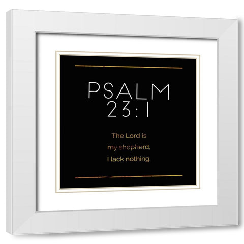 New Psalm Gold Reverse White Modern Wood Framed Art Print with Double Matting by Villa, Milli