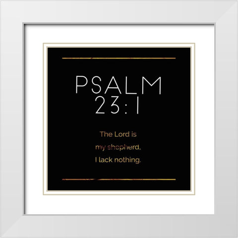 New Psalm Gold Reverse White Modern Wood Framed Art Print with Double Matting by Villa, Milli