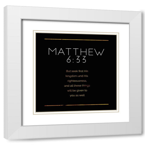 New Matthew Gold Reverse White Modern Wood Framed Art Print with Double Matting by Villa, Milli