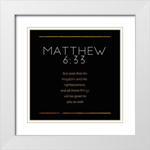 New Matthew Gold Reverse White Modern Wood Framed Art Print with Double Matting by Villa, Milli