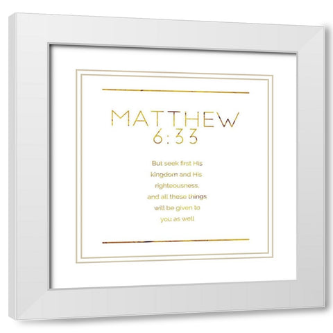New Matthew Gold White Modern Wood Framed Art Print with Double Matting by Villa, Milli