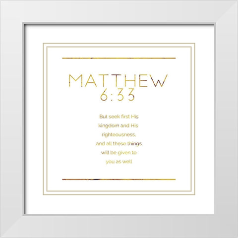 New Matthew Gold White Modern Wood Framed Art Print with Double Matting by Villa, Milli