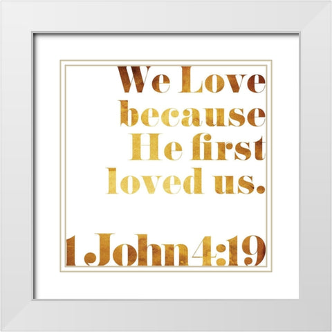 John Text White Modern Wood Framed Art Print with Double Matting by Villa, Milli