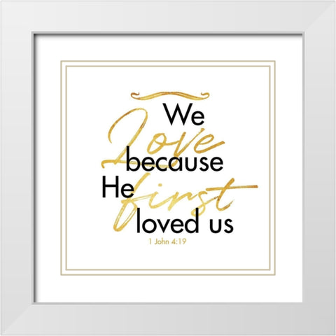 John Loved White Modern Wood Framed Art Print with Double Matting by Villa, Milli