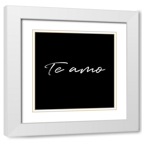 Te Amo Reverse White Modern Wood Framed Art Print with Double Matting by Villa, Milli