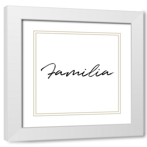 Familia White Modern Wood Framed Art Print with Double Matting by Villa, Milli