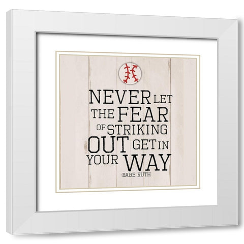 Never Fear White Modern Wood Framed Art Print with Double Matting by Villa, Milli