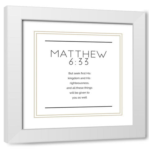 New Matthew Simple White Modern Wood Framed Art Print with Double Matting by Villa, Milli