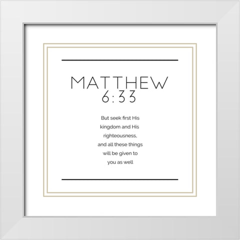 New Matthew Simple White Modern Wood Framed Art Print with Double Matting by Villa, Milli