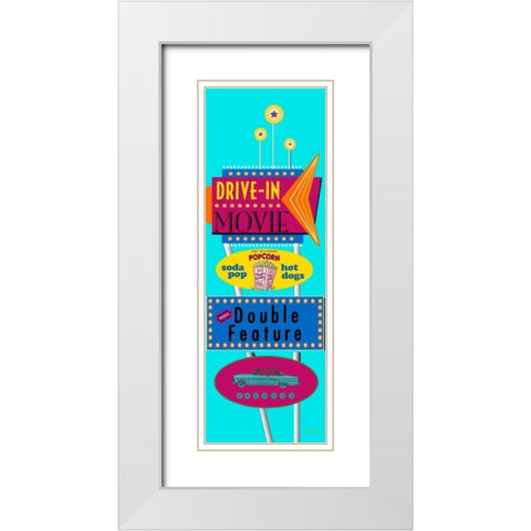 Movie Bright White Modern Wood Framed Art Print with Double Matting by Windvand, Marilu