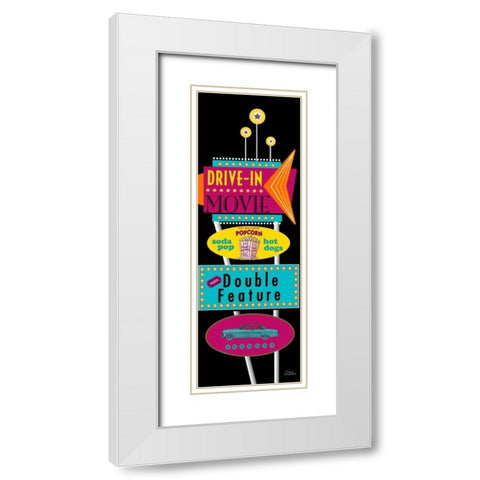 MOVIE White Modern Wood Framed Art Print with Double Matting by Windvand, Marilu