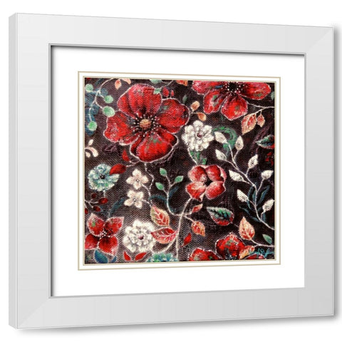 Spring Cosmos White Modern Wood Framed Art Print with Double Matting by St. Jean, Nora
