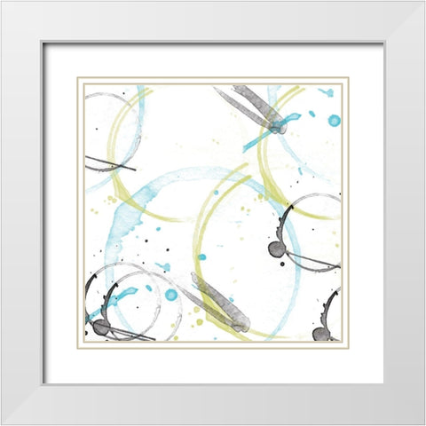 Abstract 2 White Modern Wood Framed Art Print with Double Matting by Fraser, Orane