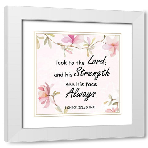 Christian Floral 2 White Modern Wood Framed Art Print with Double Matting by Fraser, Orane