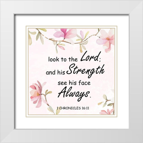 Christian Floral 2 White Modern Wood Framed Art Print with Double Matting by Fraser, Orane