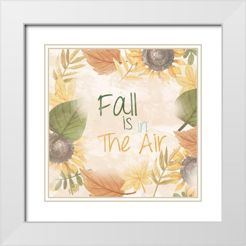 Fall Decor 1 White Modern Wood Framed Art Print with Double Matting by Fraser, Orane