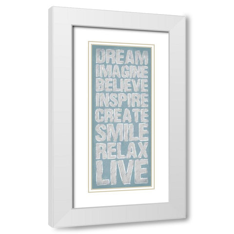 Rolling White Modern Wood Framed Art Print with Double Matting by OnRei