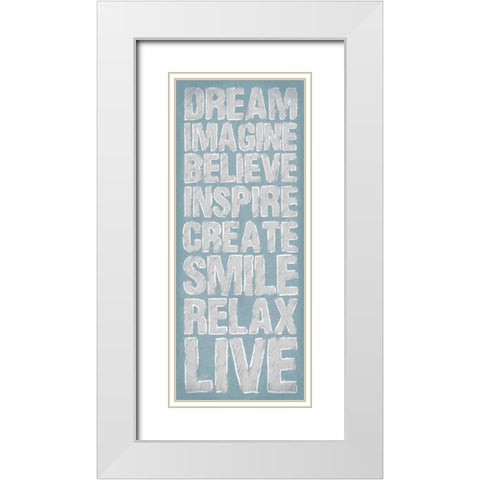 Rolling White Modern Wood Framed Art Print with Double Matting by OnRei