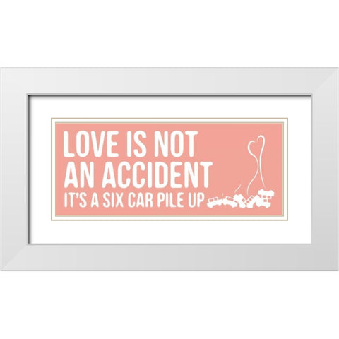 CAR PILE UP B White Modern Wood Framed Art Print with Double Matting by OnRei