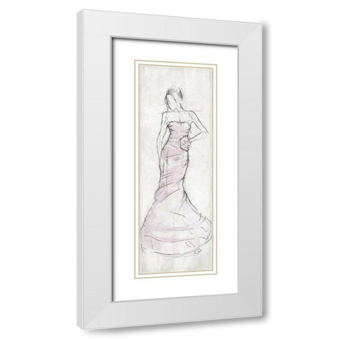 DRESS A White Modern Wood Framed Art Print with Double Matting by OnRei