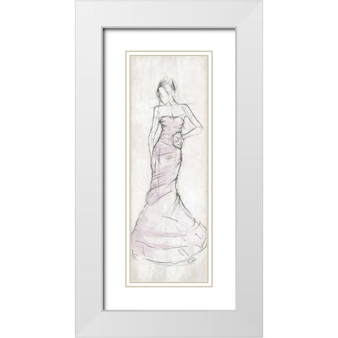 DRESS A White Modern Wood Framed Art Print with Double Matting by OnRei