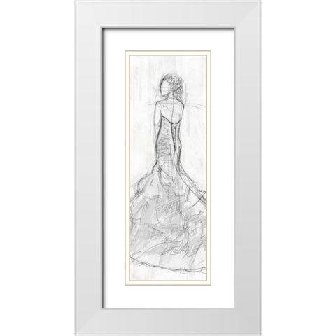 Dress Back 2 White Modern Wood Framed Art Print with Double Matting by OnRei