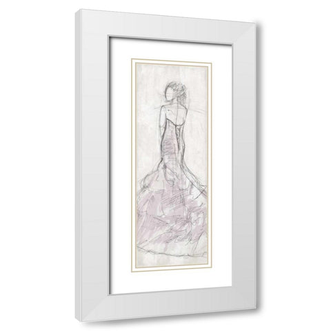 Dress Back White Modern Wood Framed Art Print with Double Matting by OnRei