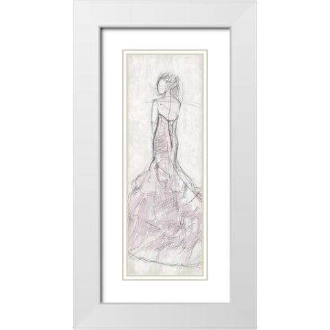 Dress Back White Modern Wood Framed Art Print with Double Matting by OnRei