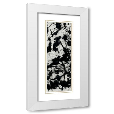 Splatter 2 White Modern Wood Framed Art Print with Double Matting by OnRei