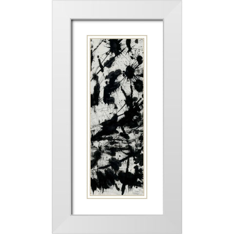 Splatter 2 White Modern Wood Framed Art Print with Double Matting by OnRei