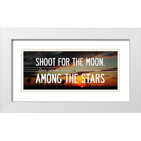 Stars White Modern Wood Framed Art Print with Double Matting by OnRei