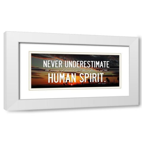 Human Spirit White Modern Wood Framed Art Print with Double Matting by OnRei