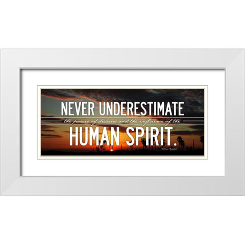 Human Spirit White Modern Wood Framed Art Print with Double Matting by OnRei