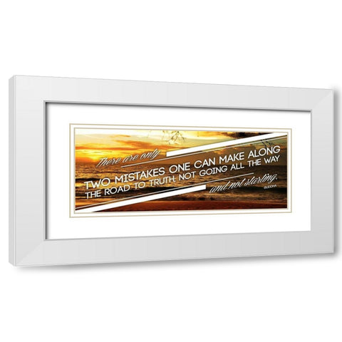 Truth White Modern Wood Framed Art Print with Double Matting by OnRei