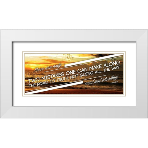 Truth White Modern Wood Framed Art Print with Double Matting by OnRei