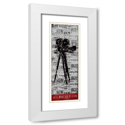 Director White Modern Wood Framed Art Print with Double Matting by OnRei