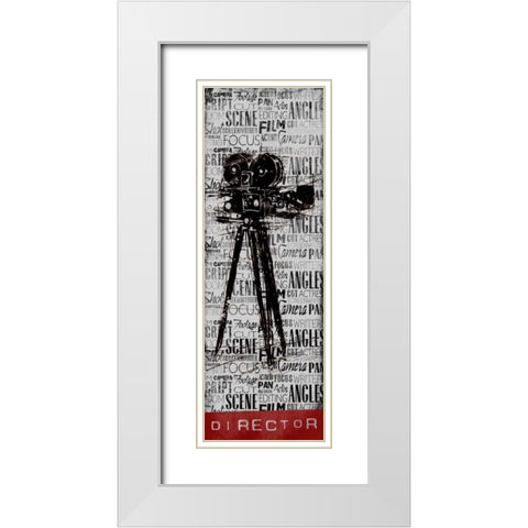 Director White Modern Wood Framed Art Print with Double Matting by OnRei