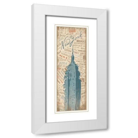 New York 19A White Modern Wood Framed Art Print with Double Matting by OnRei