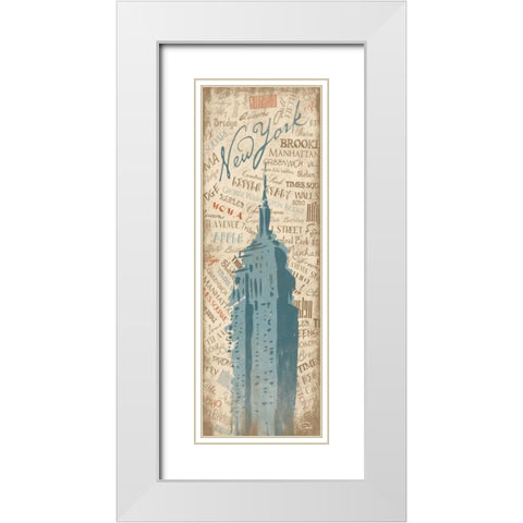 New York 19A White Modern Wood Framed Art Print with Double Matting by OnRei