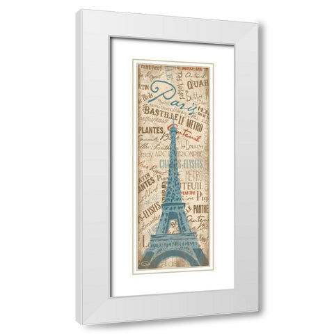 Paris 19B White Modern Wood Framed Art Print with Double Matting by OnRei