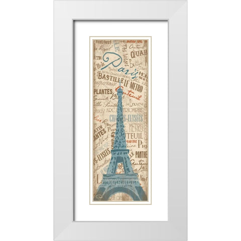 Paris 19B White Modern Wood Framed Art Print with Double Matting by OnRei