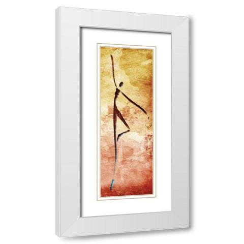 Harmonious Dancer Three White Modern Wood Framed Art Print with Double Matting by OnRei