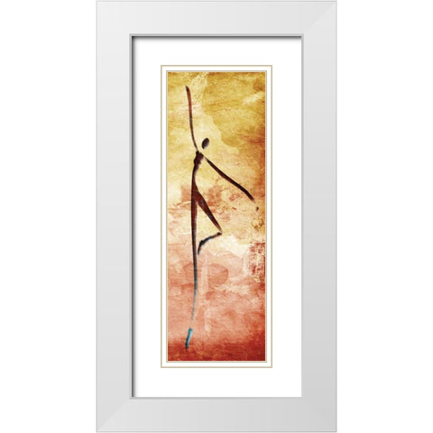 Harmonious Dancer Three White Modern Wood Framed Art Print with Double Matting by OnRei