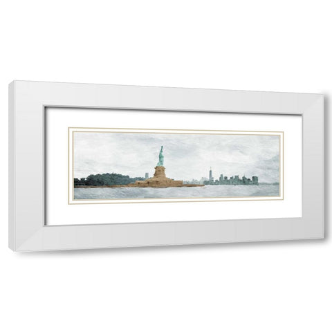 New York State Of Mind White Modern Wood Framed Art Print with Double Matting by OnRei