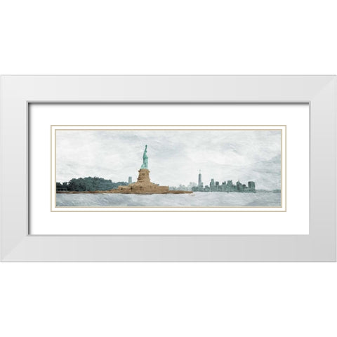 New York State Of Mind White Modern Wood Framed Art Print with Double Matting by OnRei