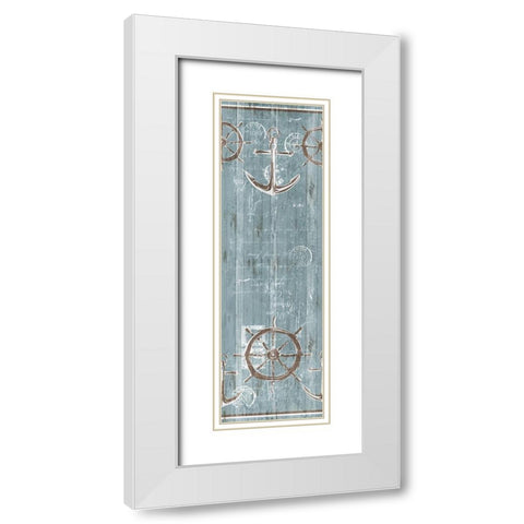 Exploring the Sea White Modern Wood Framed Art Print with Double Matting by OnRei