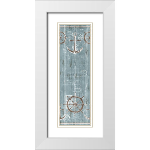 Exploring the Sea White Modern Wood Framed Art Print with Double Matting by OnRei