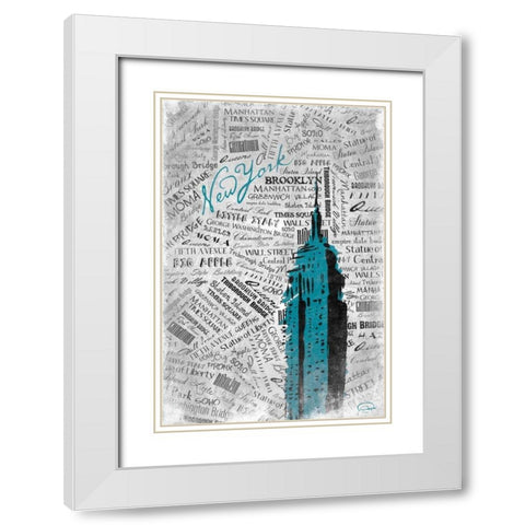 Empire A2 White Modern Wood Framed Art Print with Double Matting by OnRei